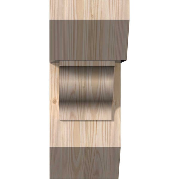 Funston Slat Smooth Bracket W/ Offset Brace, Douglas Fir, 7 1/2W X 18D X 18H